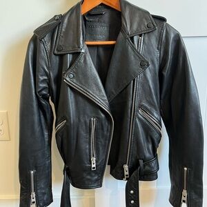 All Saints Black Balfen black leather Jacket